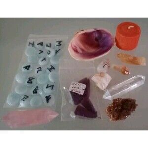 Runes Stone Set Crystals Incense & More Wicca